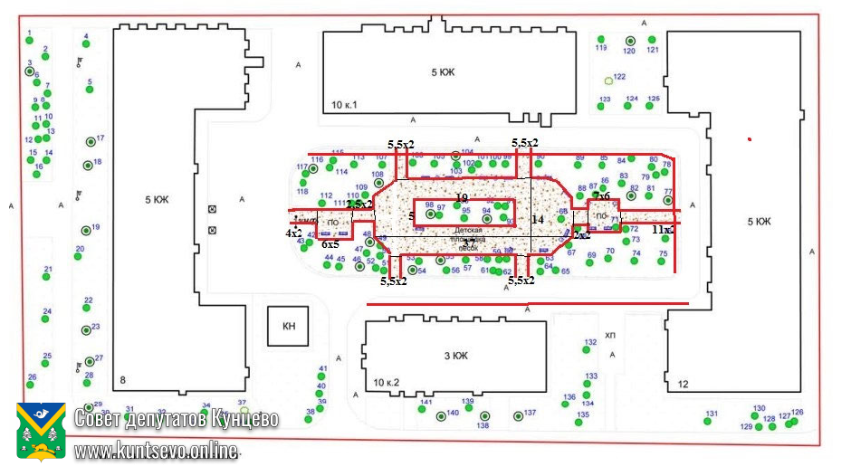 Проект благоустройства: Екатерины Будановой, д. 8, д. 10 к.1, 2, д. 12 6